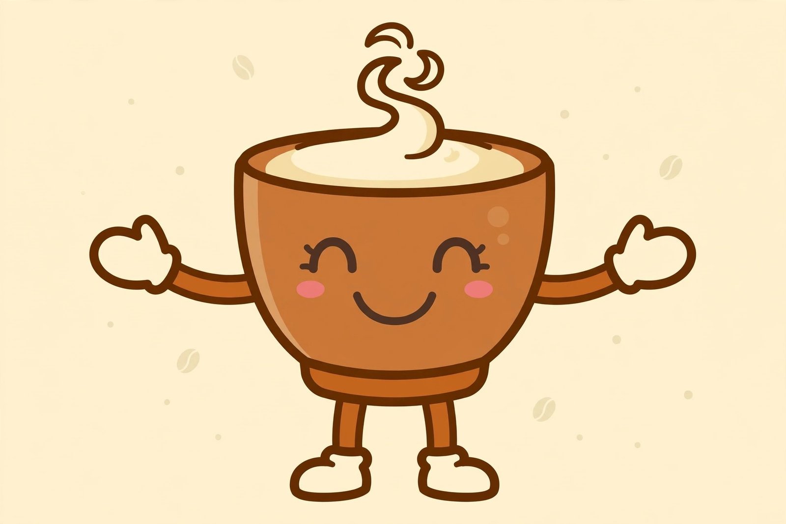 Coffee Cup Mascot — sample work by KEXQO