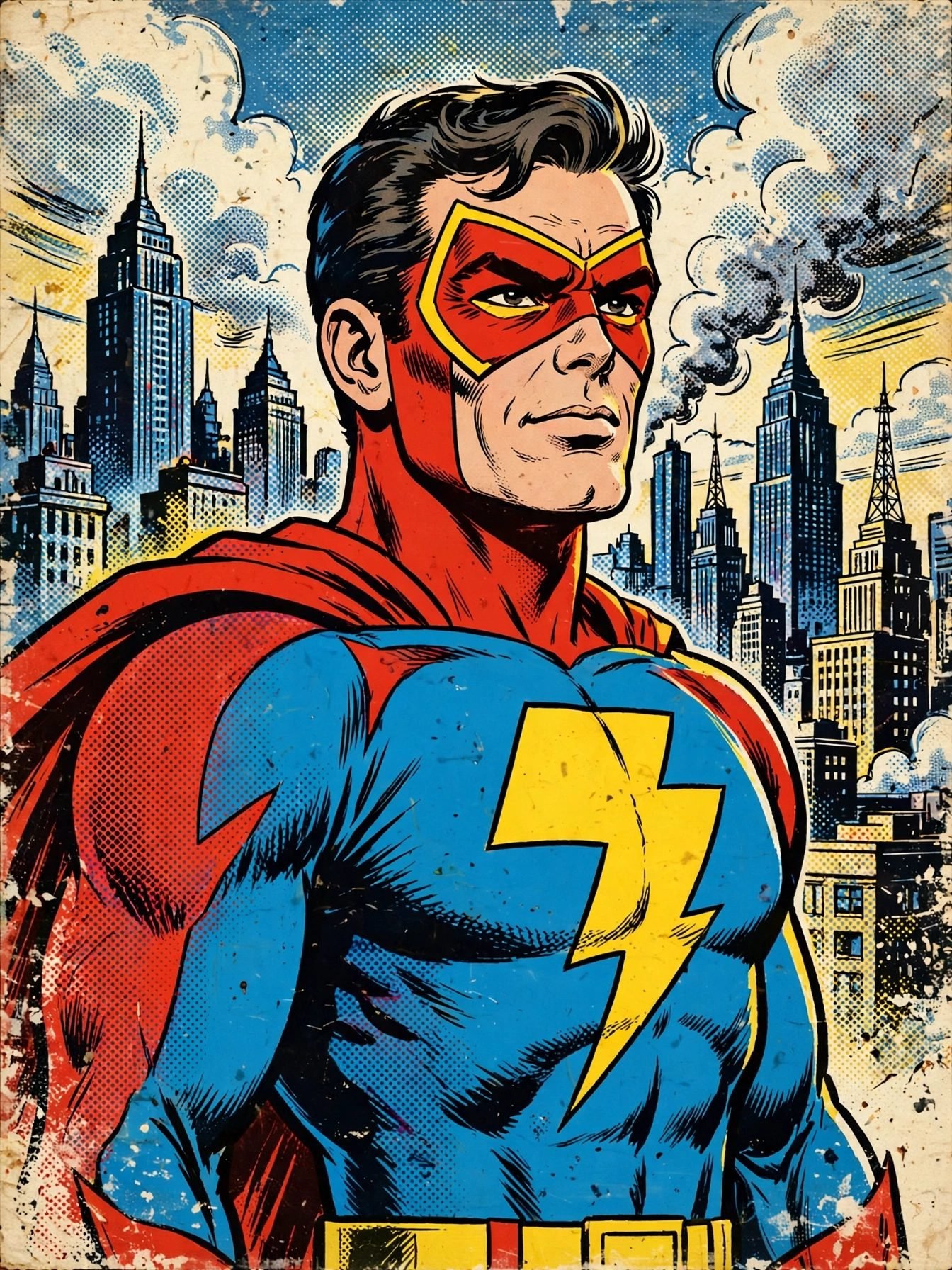 Retro Comic Hero — sample work by KEXQO